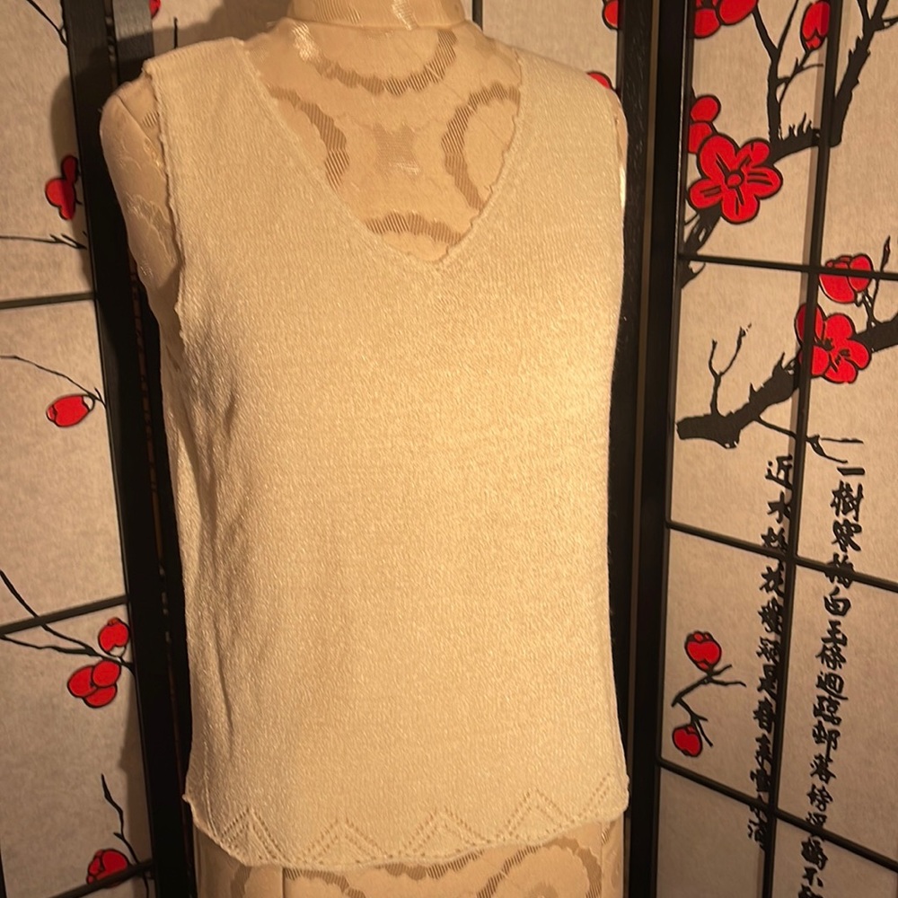 Francesca Rose Cream Colored Tank
